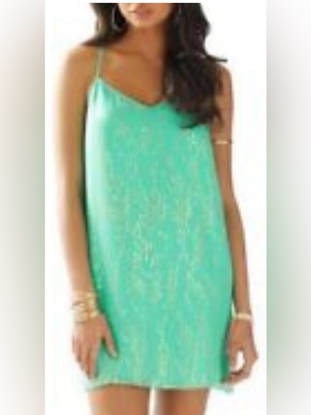 Lilly Pulitzer Dusk Strappy Silk Slip Dress Green large